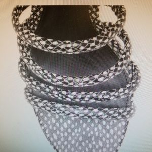 Brand New Black and white leather sandals - 3 1/2 in heel